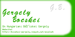 gergely bocskei business card